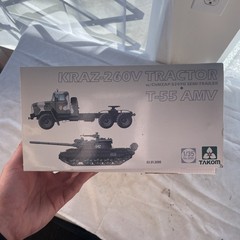 Takom 2095 1/35 Scale KRAZ-260V Tractor with Semi-Trailer and T-55 AMV NIB READ*