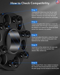 ECCPP 4PCS 6x120mm to 6x120mm Hubcentric Wheel Spacers 1.5 inch 6 Lug 14×1.5