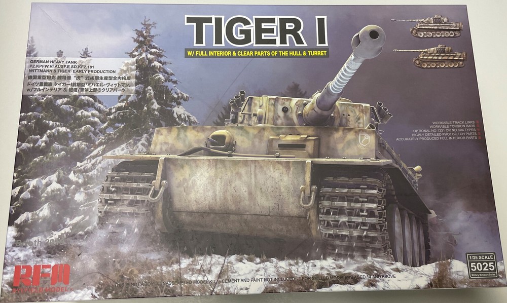 Rye Field Model 1/35 Tiger 1 Early Production w/ full interior
