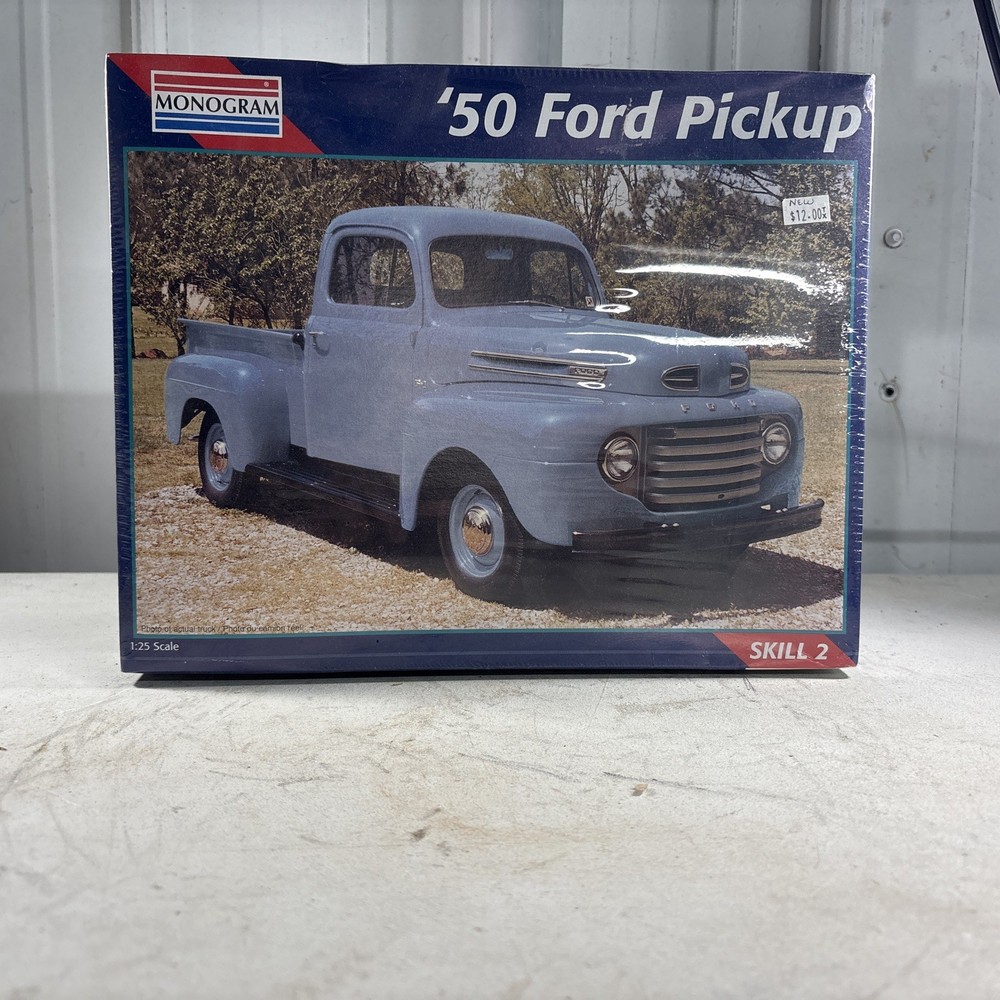 Monogram 1950 Ford Pickup Truck Kit 1:25 Scale #2457, Blue, Skill Level 2