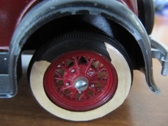 Vintage Hubley Toys Metal Built Model A Ford Victoria for Parts or Repairs