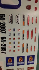 Ford C-900 1/25 COE Waterslide Decal Sheet Hostess Cakes HUGE Tractor Trailer