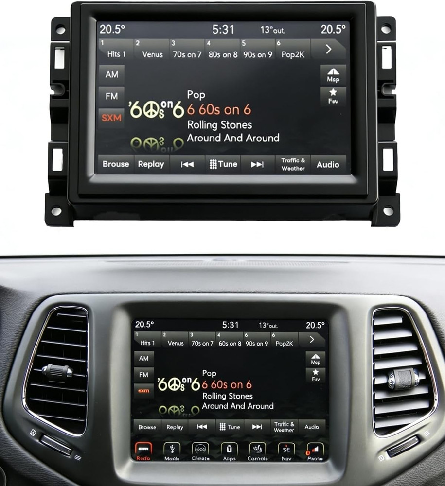 7″ Uconnect Screen Replacement LCD Display for Jeep Compass Renegade 2017-2021 T