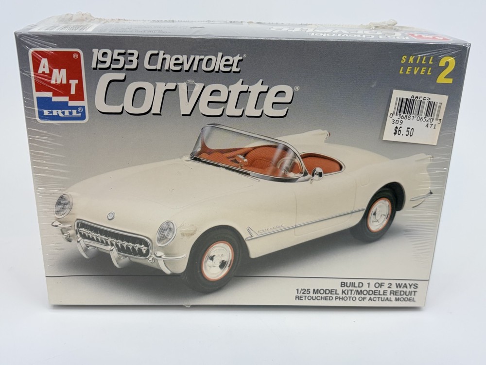 AMT Ertl 1953 Chevrolet Corvette Build 1 OF 2 Ways~ Model Kit 6519 *Sealed* 1:25
