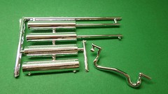 White Freightliner SD DD 1/25 Chrome Dual Exhaust Pipe Stacks Rig Semi Truck Lot