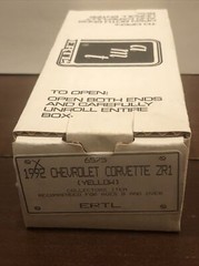 1992 Chevrolet Corvette ZR1 Dealer Promo Car YELLOW 1:25 AMT / ERTL