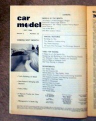 Vintage CAR MODEL MAGAZINE – July 1964 – Excellent Cond