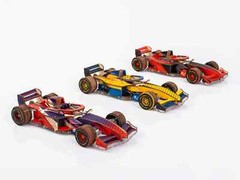 Mechanical Veter Models wooden plastic puzzle Colored Racer-v3 F1 Racing Car
