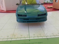 AMT E R T L 1991 Geo Storm GSI Teal Blue Metallic Plastic Front Window Crack