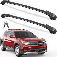 KINGGERI Roof Rack Cross Bars Fits VW Atlas 2017-2026 Raised Rail Lockable 330lb