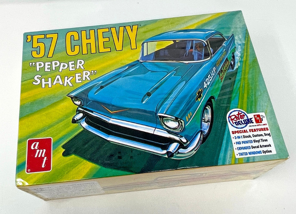 AMT 1957 Chevy Bel Air Pepper Shaker Plastic Model Kit Retro New Unopened 1:25