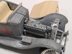 Hubley 1930 Packard Roadster Metal Car Model Partially Assembled FOR PARTS
