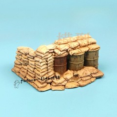 1/35 Diorama WWII Military Sandbag Wall Trench Bunker Scene Prop Model Accessory