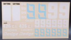 Fred Cady | No. 116 | 1:25 1970 Nichels Eng. Crown Dodge Decals