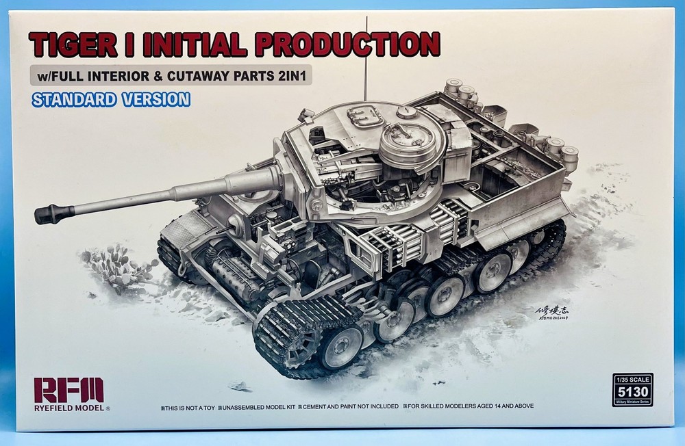 RFM 1/35 RM 5130 Tiger I Initial Standard Edition w/Full Interior & Cutaway New