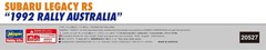 Hasegawa 1/24 Subaru Legacy RS 1992 Rally Australia Plastic Model 20527