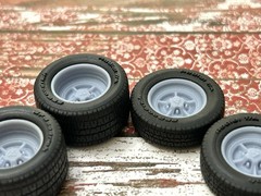 1/24 Scale: 15-inch “1969 Dodge Dart GTS” Resin Wheels W/ Wide Rear Tires