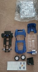 AMT Shelby Cobra 427 1/16 Scale Model Kit Open Box Partially Assembled As-Is