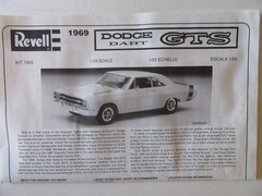 REVELL ’69 DODGE DART GTS MODEL KIT #7603