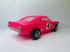 VINTAGE 70s Ford Mustang Processed Plastics Mach 1 Pink Dealership Model A23