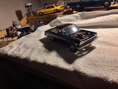 Custom Black Pre-Built Painted Model Car Detailed Engine Roll Cage ESSEX Decal