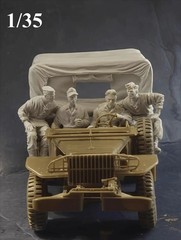 1: 35 Cast Resin Model Assembly Kit GK, Tank Team of 4 Including Tent, Unpain…