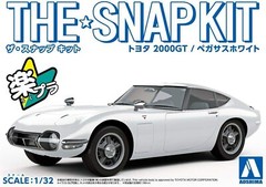 AOSHIMA 1/32 The Snap Kit Series Toyota 2000GT Pegasus White Colored Plastic Kit