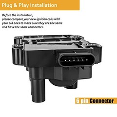 Ignition Coil Pack compatible with V6 3.5L 3.9L 2006-2011 Chevy Impala Malibu