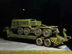 Pre-Order, KZKT-7428 & Trailer KZKT-9101 1/35 Pro-Built – Heavy Tank Transporter