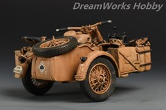 Award Winner Built Schuco Diecast 1/10 BMW R75 Motorcyle Sidecar DAK+Rebuilt