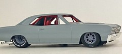 Resin 17/15 Scale inch Weld Magnum Drag Wheels With Cheater Slicks 1/24, 1/25