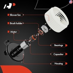 A-Premium HVAC Heater Blower Motor Assembly Compatible with Peterbilt Vehicles