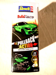 1/25 Revell Pull back Action! 4+ Mercedes AMG GT R Sports Car Race Car # 23153