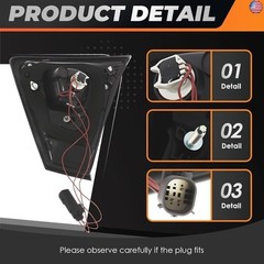 Left Inner Tail Light Assembly Compatible with 2017 2018 2019 Escape Driver