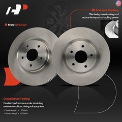 A-Premium 12.60 inch (320mm) Front Vented Disc Brake Rotors Compatible with