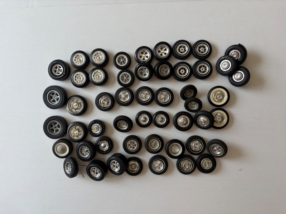 1960’s Model Car Tires Wheels Hub Caps Windows Junkyard Lot