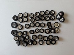1960’s Model Car Tires Wheels Hub Caps Windows Junkyard Lot