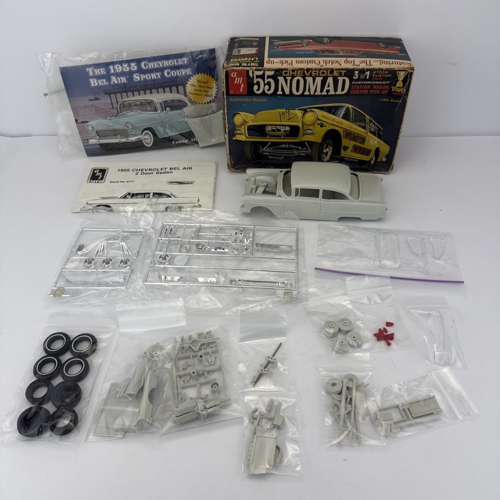 *Vintage* AMT ’55 Chevy Nomad Station “WOMPIN WAGON” Model #2755-200 OPEN BOX