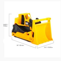 Cat Construction Fleet 10” Bulldozer Toy – Heavy‑Duty Plastic, Working Blade…