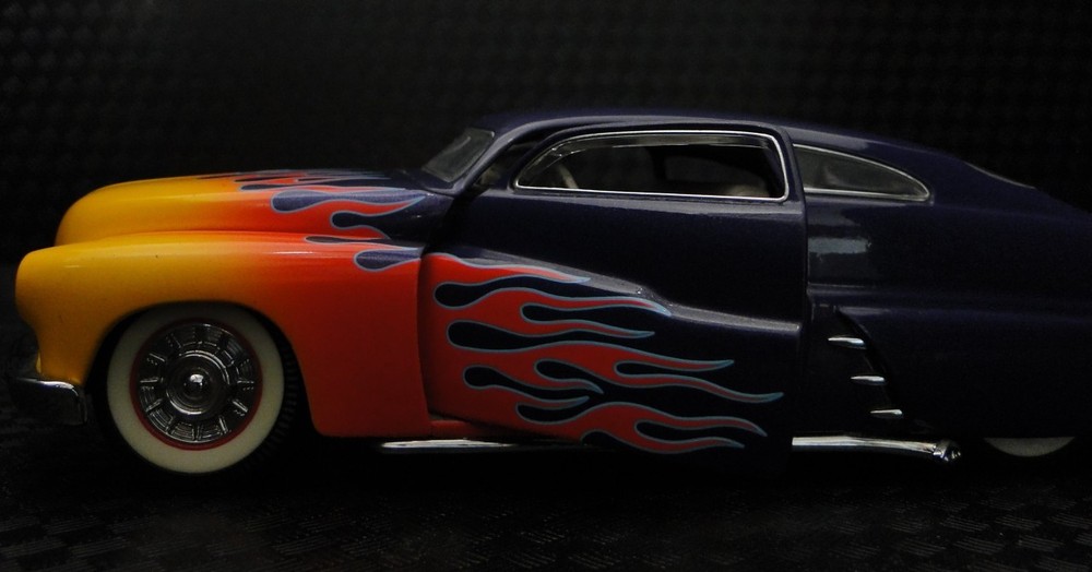 1950 Mercury Merc Hot Rod Classic Car Race Custom Chopped Dragster Carousel YELO