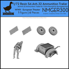 NUMODEL NMGER300 | 1/72 Resin WWII Sd.Anh.32 Ammunition Trailer | 6pc