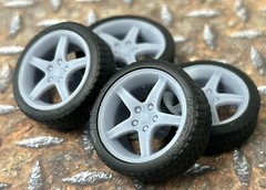 Resin 21/20 Inch “1995 Mustang Cobra R” Model car Wheels/Tires 1/24 scale
