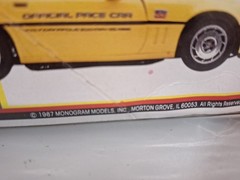 MONOGRAM 1987 MODLE CAR KIT 1:24 SCALE CORVETTE ROADSTER NEW, SEALED.