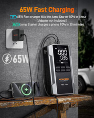 MV24A 4000A Jump Starter with 160PSI Air Compressor, 12V Car Battery Booster, 88