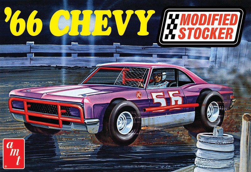AMT 1/25 1966 Impala Modified Stocker Model Kit Wide Racing Tires AMT1183