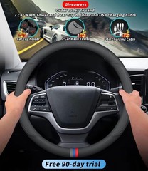Deer Route Custom-Fit For Bmw Steering Wheel Cover Premium Leather Car Steering