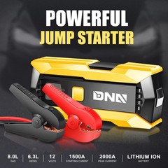 Dna Motoring 12V 2000A Peak Multi-Function Portable Car Battery Jump Starter