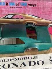 Original AMT 1970 Oldsmobile Toronado Model Kit 1:24 partially assembled/painted