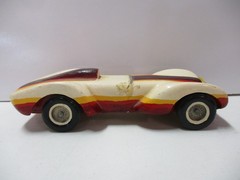 Vintage Wooden Soap Box Derby Race Car A