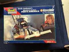 Revell Shelly Anderson Western Auto Top Fuel Dragster Kit#7651 Opened complete